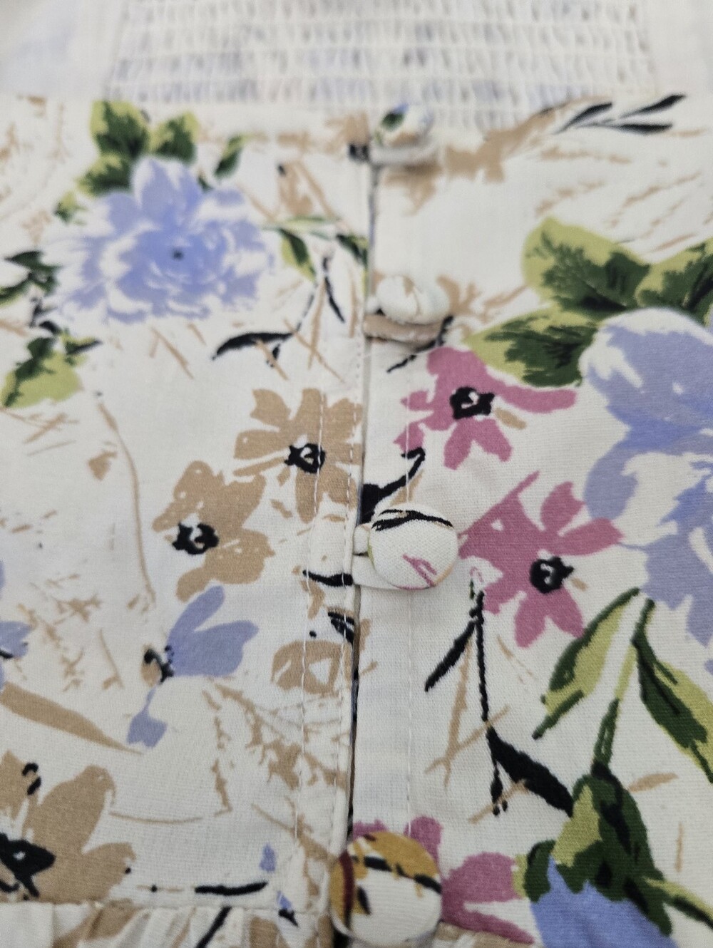 ANTHROPOLOGIE Peplum Puff Sleeve Square Neck French Country Floral Blouse NWOT - Picture 12 of 15